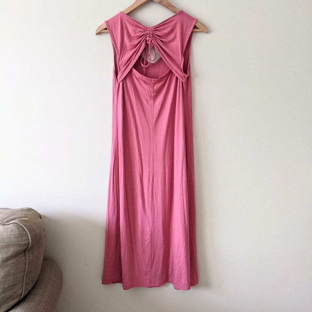 EUC GAP Midi Dress Coral Pink